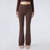 Calças micro flare com forro de fleece cintura alta stretch quadril calças esportivas de fitness outono e inverno novas calças de yoga nuas femininas DAW181