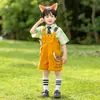Zootopia Nick Zorro Judy Atuendo de Verano Camisa Infantil Conejo Policía 1 de Junio Disfraz de Actuación Manga Corta de Verano