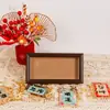 Mini Brocado de Canção Cartão Rígido Vazado Suporte de Exibição de Porta-Retrato 3D DIY Manual Papel Xuan Presente Cultural Moldura de Caligrafia Moldura