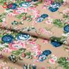 Jersey de punto estampado de los años 60, tejido fino reactivo estampado, 85 g, algodón, estampado floral, para ropa