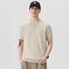 Camisa Polo Estilo Old Money Americano Manga Corta para Hombre Verano 2026 Nuevo Retro Cuello Henry Cleanfit Camiseta de Punto