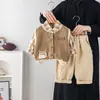Conjunto de Ropa de Otoño para Niños 2026 Nuevo Moda Bebé Niños Otoño Estilo Coreano Suéter Chaleco con Letras Conjunto de Tres Piezas Moderno