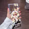 Funda de teléfono magnética transparente floral de crisantemo blanco temática de bosque estilo coreano adecuada para Samsung S22/S23 Ultra