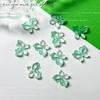 Nuevos accesorios de resina de mariposa luminosa bianhua para uñas, jade transparente helado, esmeralda limpia, flor tridimensional fresca