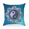 Funda de Almohada Cuadrada Mandala Tótem para Dormitorio Sala de Estar Respaldo de Sofá Funda para Almohada de Siesta (Núcleo No Incluido)