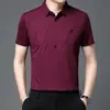 Camisa Sin Costuras Nueva de Verano para Hombre de Manga Corta Casual Delgada Moda de Negocios Top de Media Manga de Moda