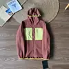 Jaqueta de Moletom Impermeável com Capuz Jacquard para Esportes ao Ar Livre, Casual, com Bloqueio de Temperatura, Respirável, Roupa Externa 13512
