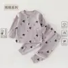 Conjunto de Ropa de Casa de Algodón Puro para Niños, Primavera y Otoño, Pijama de Bebé Clase A, Conjunto de Dos Piezas de Manga Larga y Pantalón Largo para Niños y Niñas