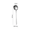 Cuchara de acero inoxidable para el hogar, cuchara para comer sopa, mango largo, cuchara redonda para postre, engrosada 1010, vajilla occidental para hotel, venta al por mayor