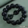 Pulsera de Madera de Águila con Artesanía de Patrón de Tornillo, Material Antiguo de Vietnam Nha Trang, Cuentas de Oración de Madera de Águila, Pulsera para Hombre, Pulsera de Oración de 108 Cuentas para Mujer