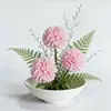 Simulação Ping Pong Cabeça de Crisântemo Bola Espinhosa Bola de Cebola Decoração de Casamento Floricultura Hotel Meichen Flor Dente-de-leão Cabeça de Flor Falsa
