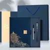Conjunto de presente de notebook estilo chinês com logotipo personalizado, notebook cultural e criativo do Museu do Palácio, copo térmico, presente corporativo, lembrança