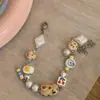 Pulseira de Miçangas de Cachorrinho Desenho Animado Fofo para Mulheres, Design de Nicho para Primavera e Verão, Joia de Pulseira Pérola Dopamina Única e Estilosa