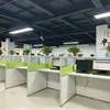 Combinación de Escritorio de Oficina con Pantalla y Silla Estación de Trabajo Simple Moderna para Personal Porta Tarjetas para Personal Capacidad para 6/4 Muebles de Oficina Dobles para Cuatro Personas