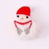 Pegatinas de Peluche para Refrigerador Transfronterizas Lindas de la Serie Navideña Muñeco Pegatina Magnética Papá Noel Muñeco de Nieve Decoración DIY