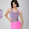 Top de Yoga Aidu Nuls com Copas Fixas e Almofadas no Peito, Sutiã Fitness, Regata Bonita para Costas de Mulher com Sutiã, Roupa Íntima Esportiva