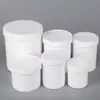 Botella de Plástico de 1L Tanque de Tinta Blanca de 500g Botella Blanca de Boca Ancha de 1L Tapa de Rosca Barril de Embalaje Opaco a la Luz de 1000g