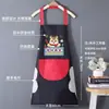 Delantal sin Mangas Impermeable y a Prueba de Aceite de Nuevo Estilo para el Hogar, Cocina, Ropa de Trabajo para Adultos con Bolsillos Grandes, Delantal de Dibujos Animados Resistente a las Manchas