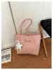 Bolso de hombro y axila para mujer, modelo nuevo 2026 estilo coreano, con lazo, textura, colgante de estrella de gran capacidad, moda