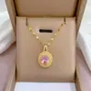 [Aço titânio] Gotas de água de luxo leves com zircônia de diamante completo Design de luxo leve All-match Han Feng ins Niche Design Live Necklace