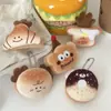 Simulación de Comida Llavero Colgante de Pan Lindo Colgante Creativo de Alto Valor Suave Lindo Muñeco de Peluche Colgante para Mochila de Estudiante