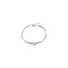 Pulsera minimalista y discreta de tubo curvado para mujer con circonita geométrica en forma de corazón, estilo coreano, simple y versátil, joyería con incrustaciones de diamantes
