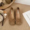 Zapatos de moda de la nueva colección de otoño de lunares, punta fina, lazo, sin cordones, con suelas suaves, bailarinas 2026, punta cuadrada, zapatos de vestir individuales para mujer