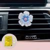 Decoração de clipe de aromaterapia para saída de ar do ar condicionado do carro, flor de concha de cinco pétalas, flor pequena margarida, acessórios de clipe para saída de ar do carro