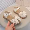 Sandalias para Niñas 2026 Verano Sandalias Infantiles para Bebés y Niños Mayores de Moda Suela Suave Sandalias de Niña Zapatos de Princesa con Lazo