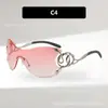 Nuevas gafas de sol retro unisex de moda transfronteriza con diseño de pata en forma de serpiente de tendencia europea y americana, gafas de alta gama con protección solar