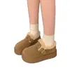 Sapatos Birkenstock Retrô de Solado Grosso para Mulheres, Botas de Neve Quentes com Forro de Lã, Novos Sapatos de Algodão com Pelo para Uso Externo de Inverno 2026