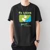 Camiseta de manga curta estampada masculina verão juvenil na moda para todos os jogos solto em torno do pescoço respirável para estudantes
