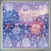 Decoraciones navideñas, renos, muñeco de nieve, pegatinas electrostáticas, artículos para fiestas navideñas, casa de nieve transfronteriza, pegatinas de vidrio de Papá Noel