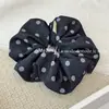 Scrunchie de Tecido com Bolinhas Moda Estilo Coreano Elástico de Cabelo de Alta Qualidade Acessório Versátil para Rabo de Cavalo