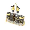 Rack Giratório de Especiarias Transfronteiriço Conjunto de Frascos de Especiarias Selados à Prova de Umidade Cozinha Portátil Frasco de Vidro com Borrifador Venda por Atacado