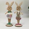 Huevos de Pascua, artesanías de madera, artesanías de conejo, adornos, decoración de escritorio para el hogar, adornos al por mayor.