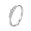 Anillo de plata esterlina s925 para mujer, versión coreana, sencillo, pequeño y fresco, con microdiamantes, red roja plegable, joyería al por mayor.
