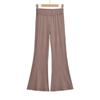7443-25 Primavera Nuevo Estilo Europeo y Americano Niña Ocio Compras Cintura Alta Tejido Cadera Cuerno Pantalones Pantalones Casuales