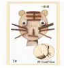Saco de material de lascas de madeira DIY criativo pintura natural animal feito à mão para crianças fabricação de brinquedo de madeira pintura de galho