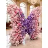Instalación de Arte Espacial con Mariposas Florales Degradadas Gigantes 3D Personalizadas de Gama Alta Pared de Fondo Decoración de Salón de Banquetes Habitación Privada