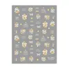 Redanco5D Relieve Ins Celebridad de Internet Pegatinas para Uñas Dibujos Animados Estampado en Caliente Calcomanías para Uñas de Lazo Navideño Dr2054