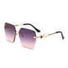 Gafas de Sol de Nuevo Estilo para Mujer, Gafas Antivaho de Gama Alta para Mujer, Gafas de Sol Sin Montura de Corte de Borde de Gama Alta 2025
