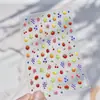 Adesivos de Unha em Gel Tomoni Populares Dopamina Coloridos para Unhas Gelo-Transparente Frutas Decorações de Unha