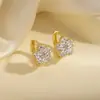 Exquisitos Aretes de Diamantes Micro-Incustados para Mujer, Estilo Coreano, Nicho, Sencillos, Compactos, Aretes con Forma de Diamante, Gama Alta, Elegantes, Aretes de Celebridad de Internet