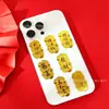Pegatinas para Teléfono de Oro Puro 999, Personalizadas con Varios Diseños Creativos, Impresión de Logotipos Corporativos, Regalos para Promoción en Transmisiones en Vivo