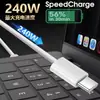 Cable de Datos Doble Tipo C de 240W Cable de Carga Doble con Extremos C a C Adecuado para Laptops Apple Cable de Carga Rápida Doble C