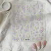 Adesivos de unhas florais de primavera populares de estilo francês para uso transfronteiriço, novos designs de nail art em relevo, perfeitos para decorar telefones e iPads