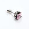 Aretes de Flor Giratoria de Diamante Pequeños Frescos Estilo Japonés y Coreano para Mujer Ins Nicho Gama Alta Versátiles Elegantes Joyería para Orejas de Acero de Titanio