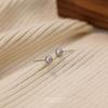 Aretes de Plata de Ley S999 Perla Natural de Agua Dulce Pequeña para Mujer Estilo Mini Simple Sentido de Alta Gama Estilo Japonés y Coreano Poste de Oreja No Alérgico
