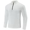Camiseta de Manga Larga para Exteriores de Otoño para Hombre Elástica Transpirable de Secado Rápido Deportiva Casual Media Cremallera Superior Sudadera Deportiva para Hombre